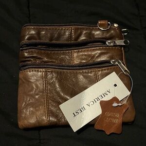 American West Dark Brown Leather Wallet